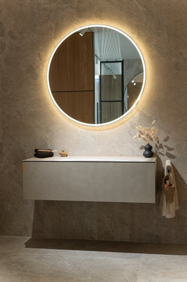 Тумба Keuco Edition 11 Art (1200х350х490) Ceramic Sahara/RedGold, раковина Bette Sand matt (32511911201+325905212+49041290002)