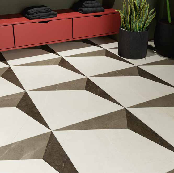 Фьямма Уайт Вставка Фрейм керамогранит Coliseumgres 60x60