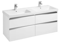 Тумба с двойной раковиной Roca The Gap 120,5х46 см,белый глянец (ZRU9307637+A3270YS000)