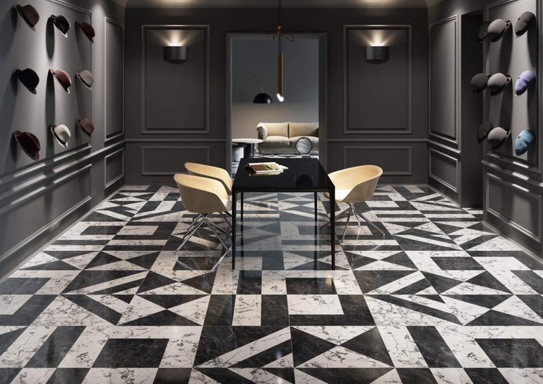 SG565402R Бьянко Неро белый черный обрезной лаппатированный Kerama Marazzi 60x119.5