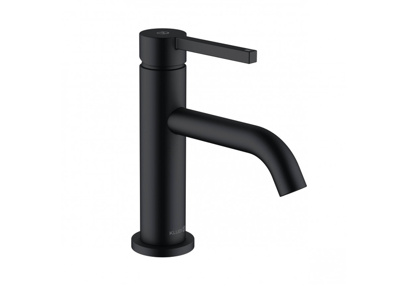 Смеситель для раковины Kludi Nova Fonte Pura, с донным клапаном, черный матовый, 202663915
