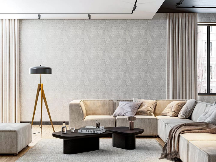 KM7403 Обои виниловые Коллаж мотив, серебро KERAMA MARAZZI