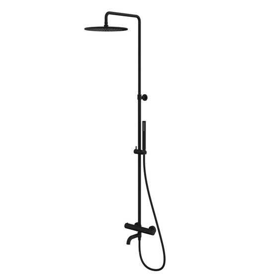 Термостатическая система с изливом для ванны наружного монтажа WHITECROSS Y Y1234BL (черный мат)