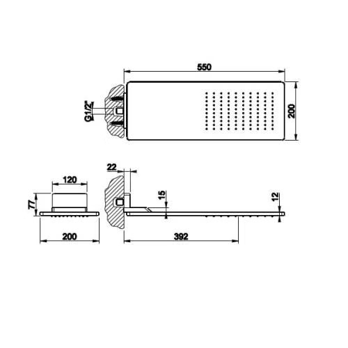 33095 238 душевая лейка Ispa, сталь полированная