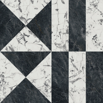 SG013302R  Бьянко Неро белый черный обрезной лаппатированный Kerama Marazzi 119.5x119.5