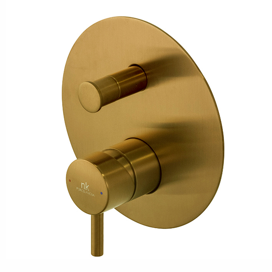 100345125 Noken Round Наружная часть встроенного смесителя для ванны/душа, матовое золото