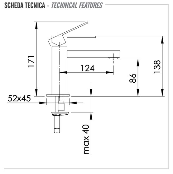 Смеситель Remer, матовое золото QD11BG
