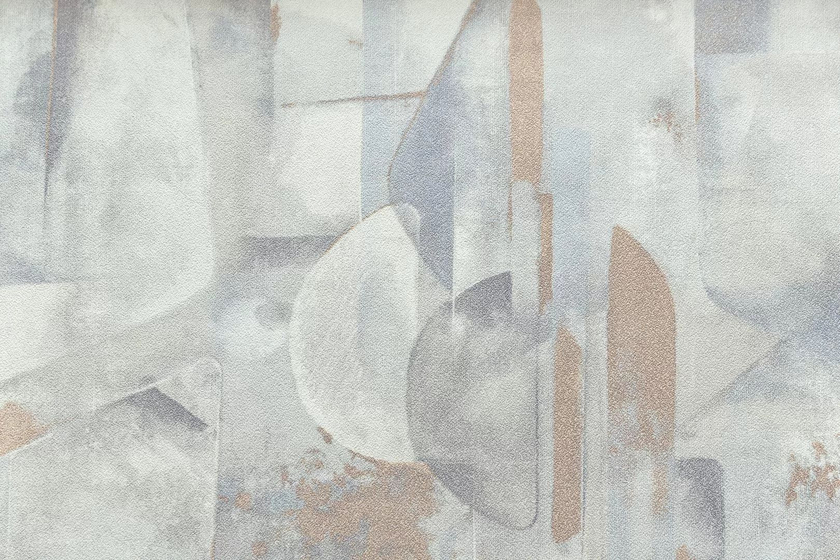 KM8319 Обои виниловые на флизел.  основе Фреш мотив, синий абстракция Kerama Marazzi