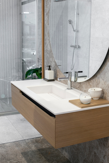 Тумба с раковиной Oasis Profilo 1212х282x510 мм Rovere Sand