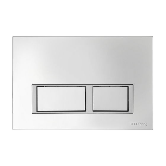 S401201 TECEspring Base, Комплект с панелью смыва с прямоугольными кнопками, хром глянцевый