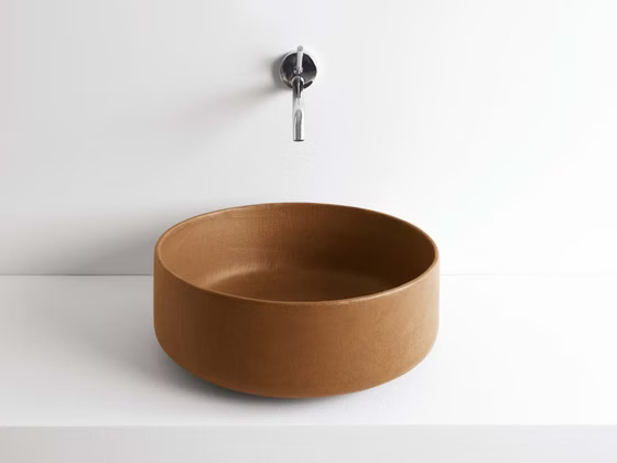 Раковина ARTCERAM, COGNAC настольная Ø 42 см, цвет cocoa, COL001 39 00