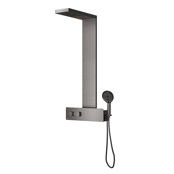 100340898 Душевая панель с термостатом Noken New Oxo, матовый титан