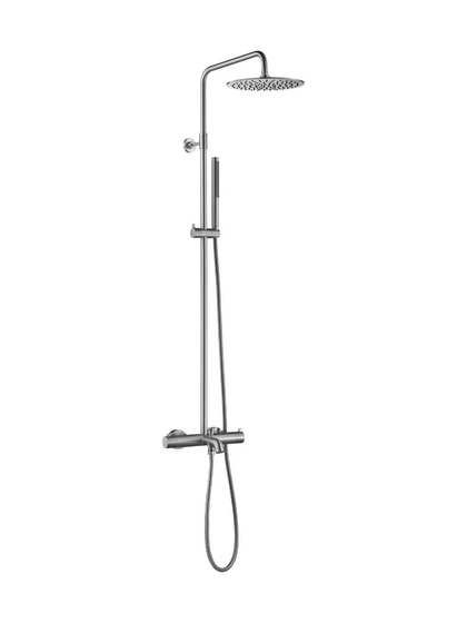 Душевая стойка с термостатом и изливом JTP Rod Brushed Nickel, WJ 7306410 BN