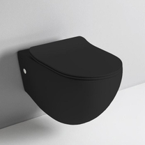 Чаша подвесного унитаза ARTCERAM, FILE 2.0 Rimless 36x52 см, матовый черный FLV004 17 30