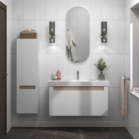 60171 Бьянка белый глянцевый мозаика Kerama Marazzi 20х60
