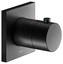 Наружная часть встраиваемого смесителя Keuco IXMO, термостат, квадратное основание, Чёрный матовый, 59553 370002
