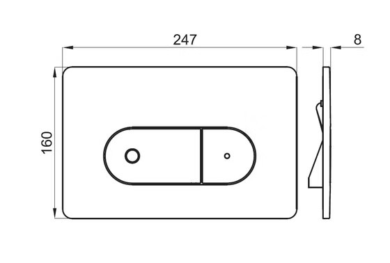 100104501 Noken Smart Line Oval клавиша белая
