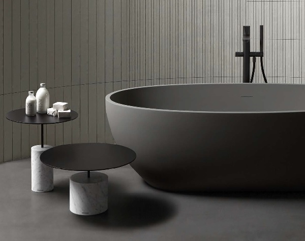 Столик AntonioLupi Bivio 500x300 мм, Nero marquina/goffrato (BIVIO6_6)