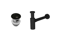 Донный клапан с сифоном(100278933+100278932 ) черный