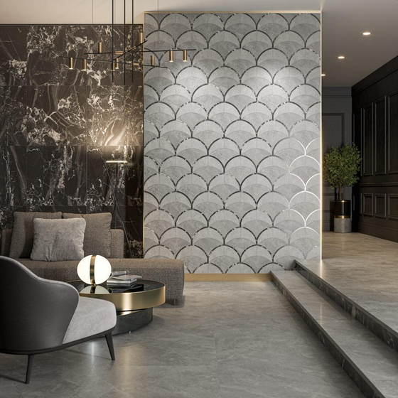 48008R Риальто дымчатый глянцевый обрезной Kerama Marazzi 40x80