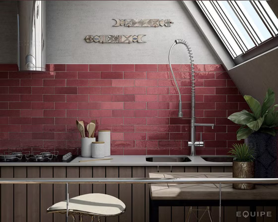 Artisan Burgundy плитка Equipe 6,5х20