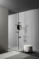 Стойка Напольно-потолочная AntonioLupi Cactus h=2550-2950 мм Nero opaco/goffrato (CACTUS.6)