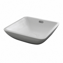 Раковина Noken Forma 100254012, белая матовая, с переливом, керамический донный клапан 40x40 см