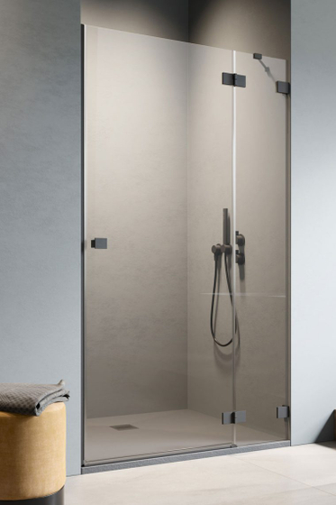 Душевое ограждение Essenza Pro Black DWJ, 150х200 см,нестандарт, черная фурнитура