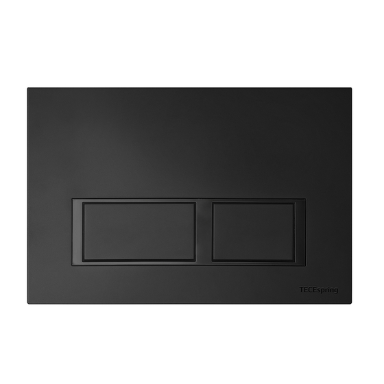 S401204 TECEspring Base, Комплект с панелью смыва с прямоугольными кнопками, черный матовый