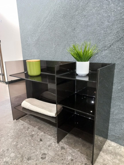 3.8933.1.085.000.1 Стеллаж напольный Kartell by Laufen, пластиковый, дымчато-серый