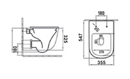 Унитаз SC363MW  подвесной (547х355х320), микролифт, матовый белый, смыв торнадо