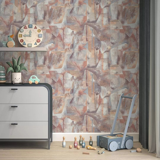 KM8320 Обои виниловые на флизел.  основе Фреш мотив, разноцветный абстракция Kerama Marazzi