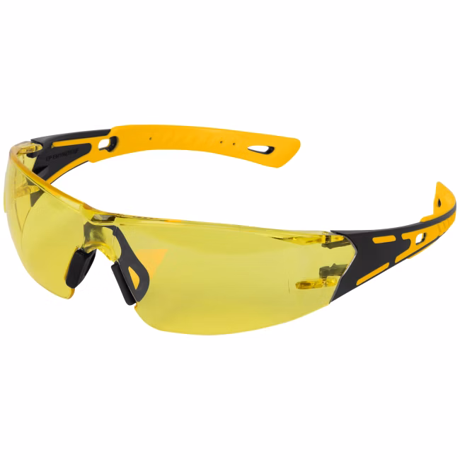 Очки защитные открытые, поликарбонатные, желтая линза, 2х комп.дужки//Denzel