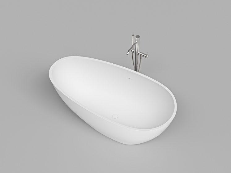 Ванна DA-B001-C отдельностоящая (1620х800х550), Solid Surface,белая