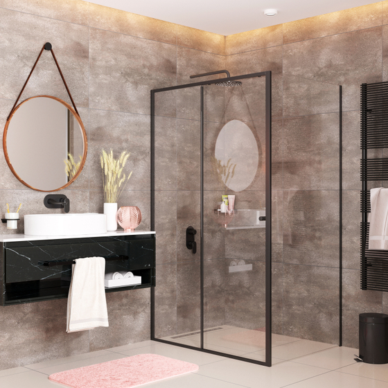 Душевой угол Wasserkraft Dill 61S07, 1200x900x2000 мм, 6 мм, черный профиль