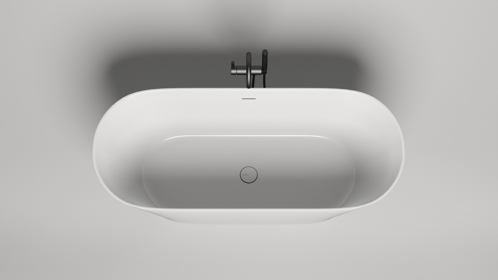 Ванна отдельностоящая Mona, Solix, 169,5 x72,5 x 58,2 мм, белая, 102922M