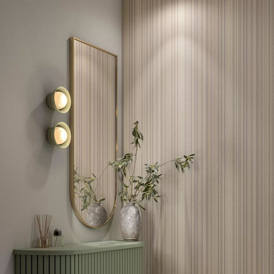 KM8313 Обои виниловые на флизелиновой основе Фреш мотив, бежевый полоса Kerama Marazzi