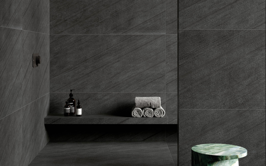 Victorian Stone Baycliff Black Structured керамогранит Iris 60x120