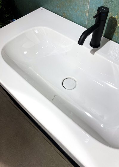 Тумба с керамической раковиной Burgbad Vry, 93 см, Белый матовый F6019, (SGUJ093)