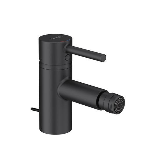 Смеситель для биде Kludi Bozz, с донным клапаном, черный матовый, 385333976