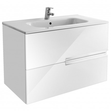 Тумба с раковиной Roca Victoria Nord Ice Edition 80 см, белый глянец (732799C000+ZRU9302731)