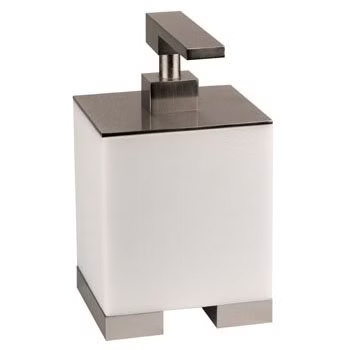 20837 дозатор ж/мыла настольный,белый Gessi Rettangolo,цвет 031 хром