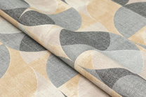 KM8510 Обои виниловые на флизелиновой основе Шафран мотив, черный круги Kerama Marazzi