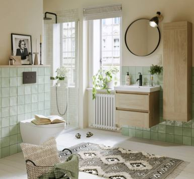 Подвесная тумба Aqwella Astrid 60 см AST0106DD дуб давос, с умывальником Фест 600. FST60SLWB01