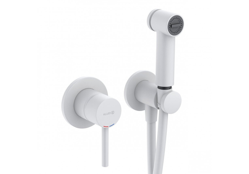 Гигиенический душ Kludi Bozz Black, белый матовый, 389985376