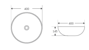 Раковина на столешницу Aquore Spin 40 (400х400х145) белая, LT-3003