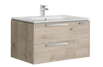 Тумба с раковиной Roca Lago 80 см, светлый дуб (7857296444+732799C000)